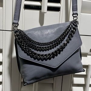Milly Grey Gunmetal Multi Chain Crossbody Purse